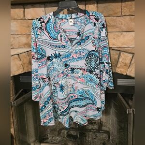 Sew In Love Paisley Blouse - Blue and Pink